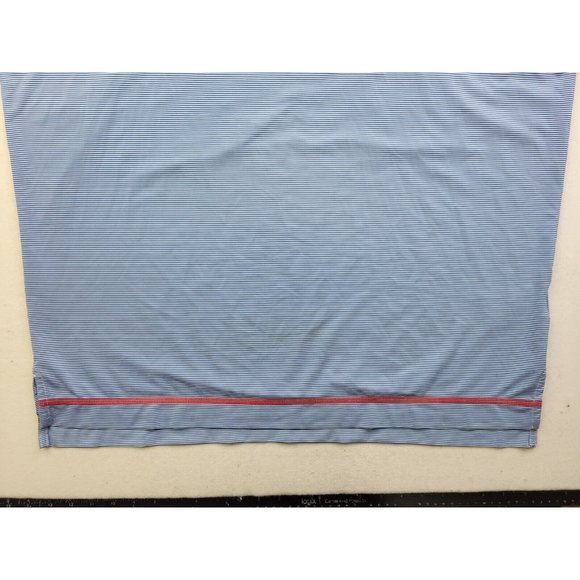 FootJoy FJ Men XL Blue White Stripe Red Polo Shirt Credit Valley Golf Club - Picture 3 of 12